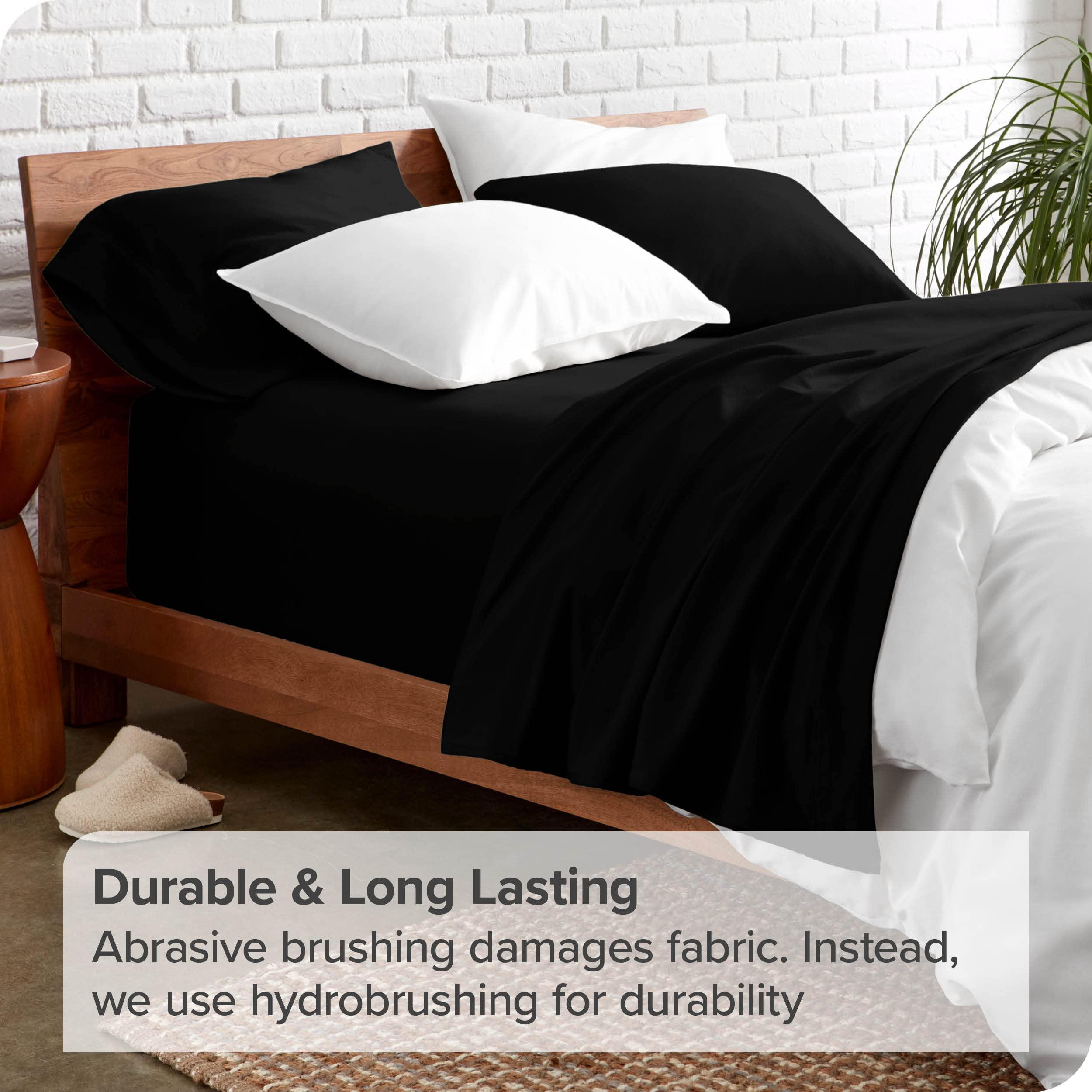 QualityBeddingHub QualityBeddingHub Soft 5 Piece California Queen Split Sheet Set for Adjustable Beds 1000 Thread Count 19 Inches Deep Pocket Egyptian Cotton Black Split Bed Sheets Wrinkle Free Bedding Sheets