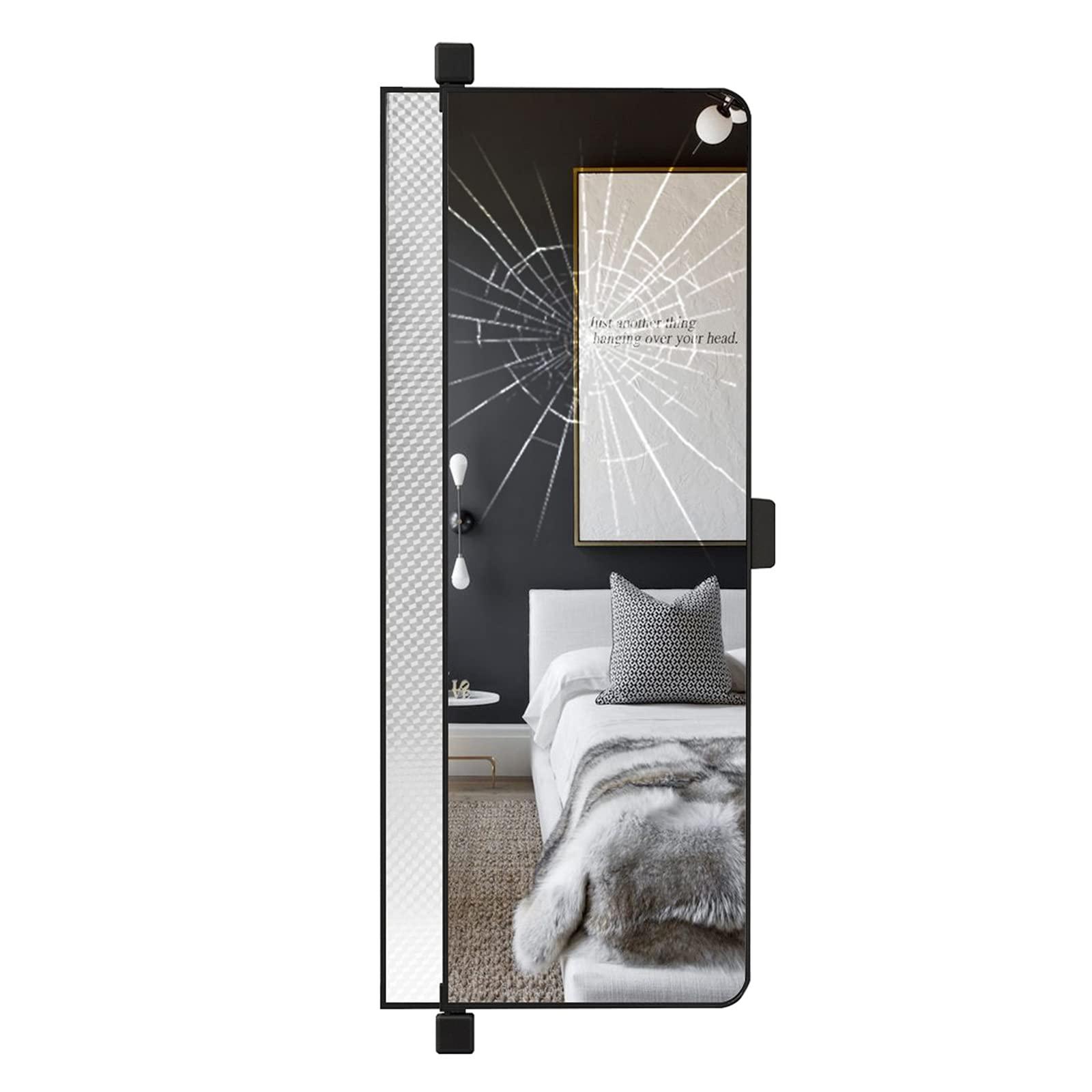 Makeup mirror Wardrobe Mirror, Built-in Rotating Invisible Dressing Mirror, Large Full-Length Folding Mirror, Damaged and Returned (Size : 100cm)