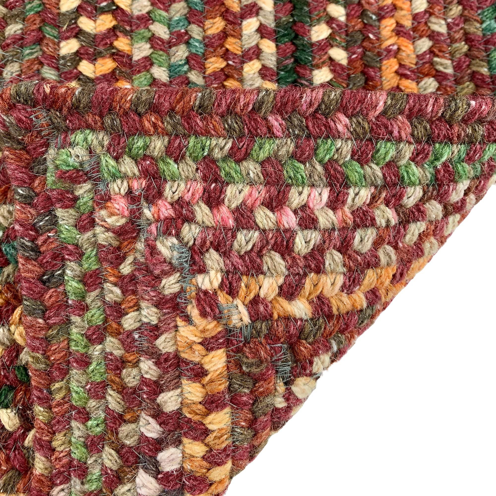 Capel Capel American Heritage Red 2\' 0\" X 6\' 0\" Runner Concentric Rectangle Braided Rug