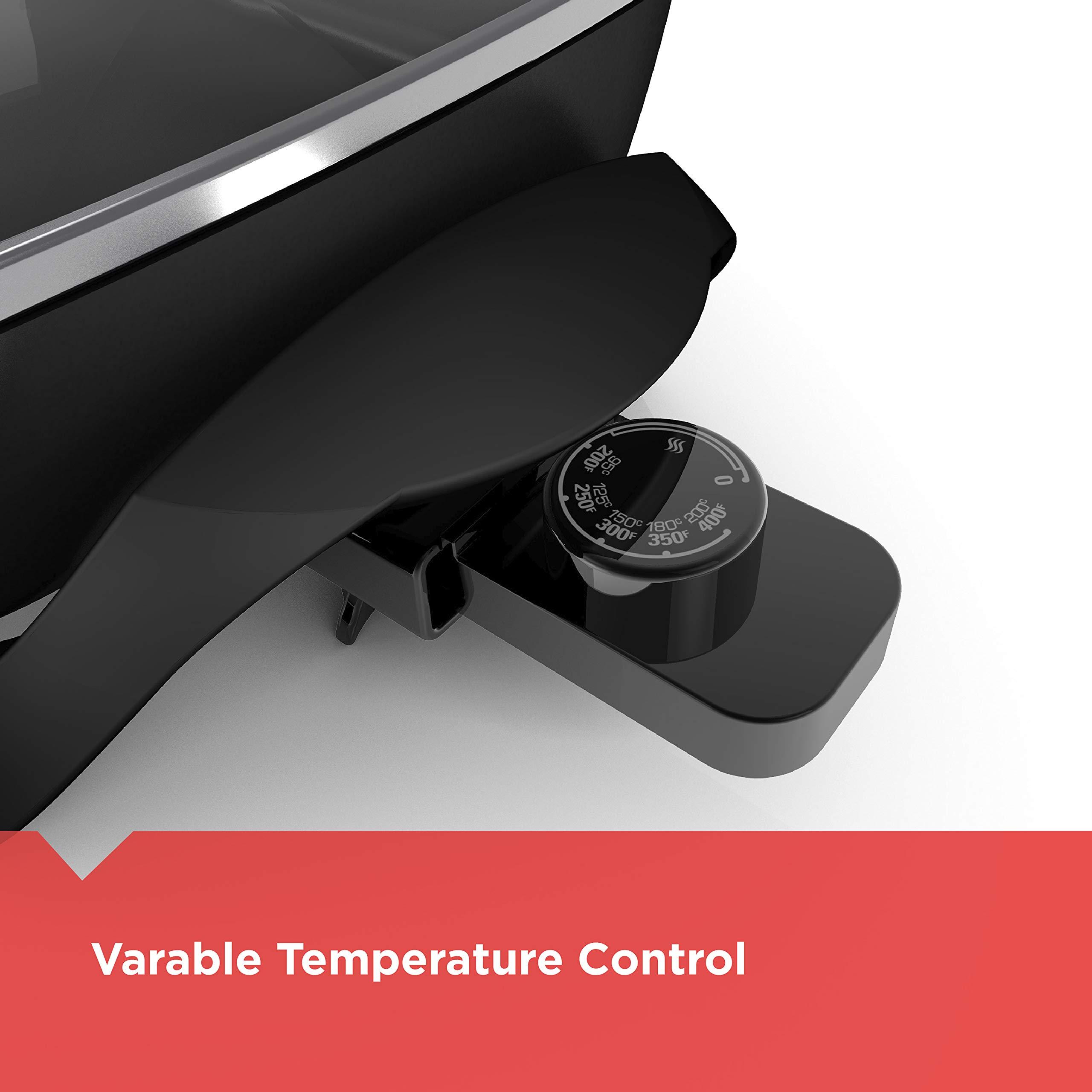 BLACK+DECKER BLACK+DECKER Electric Skillet, Variable Temperature Control, Nonstick Cooking Surface, Dishwasher Safe, Tempered Glass Lid, 12\"x15\"