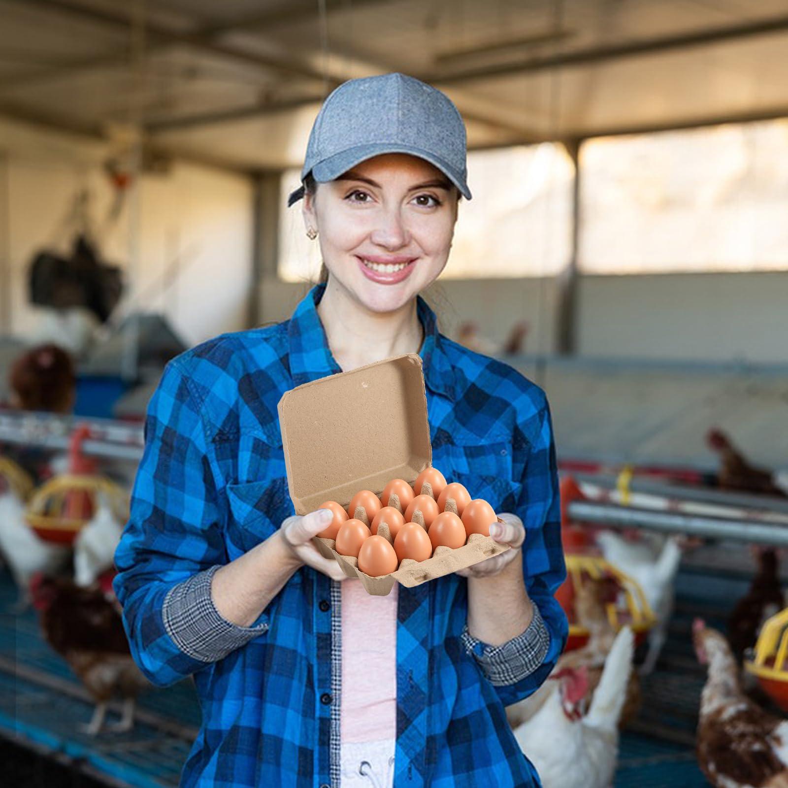 Poreids Poreids 30 Pack Egg Cartons Bulk - 34 Style Reusable Cardboard Egg Cartons 12 Count, Dozen Duck and Chicken Egg Crates