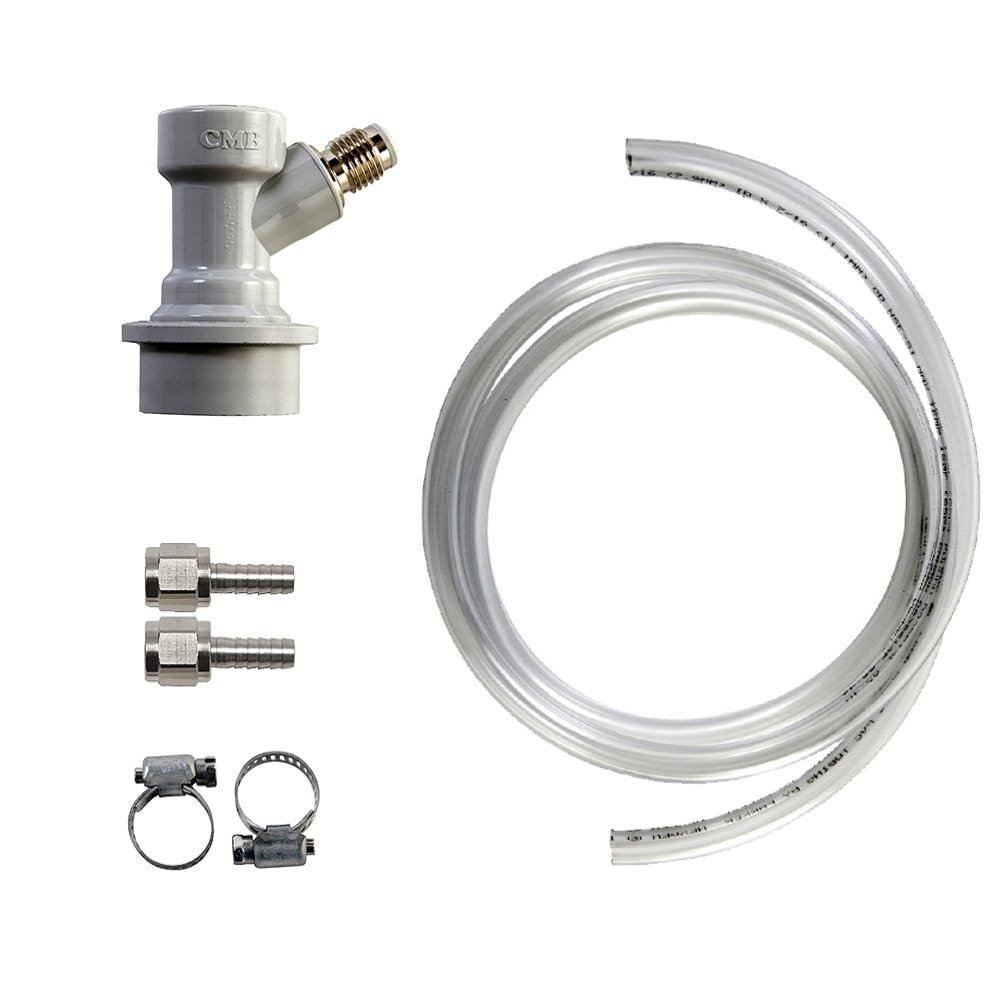 Varies Keg Kit Comes with 5 Gallon Ball Lock Keg, 22 cuft Aluminum Nitrogen Cylinder, Regulator, and All Accessories