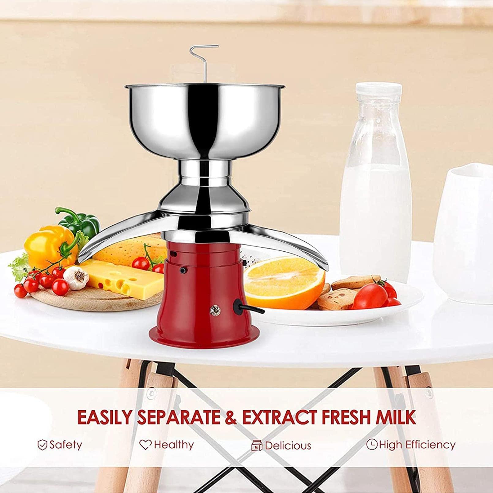 MaGiLL Commercial Electric Fresh Milk Cream Separator, 50L/H, Cream Thickness Adjustable, Milk Skimming Machine, Milk Centrifugal Separator for Sheep Milk, Goat Milk