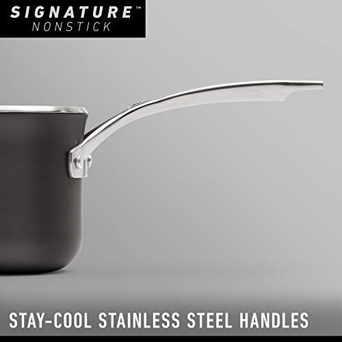 Calphalon Calphalon Nonstick Frying Pan with Lid and Stay-Cool Handles, Dishwasher and Metal Utensil Safe, PFOA-Free, 12-Inch, Black