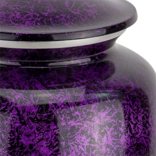 Silverlight Urns Purple Mist Cremation Urn for Ashes, Aluminum, Purple Urn, Adult Sized Cremation Urn, 10 Inches High