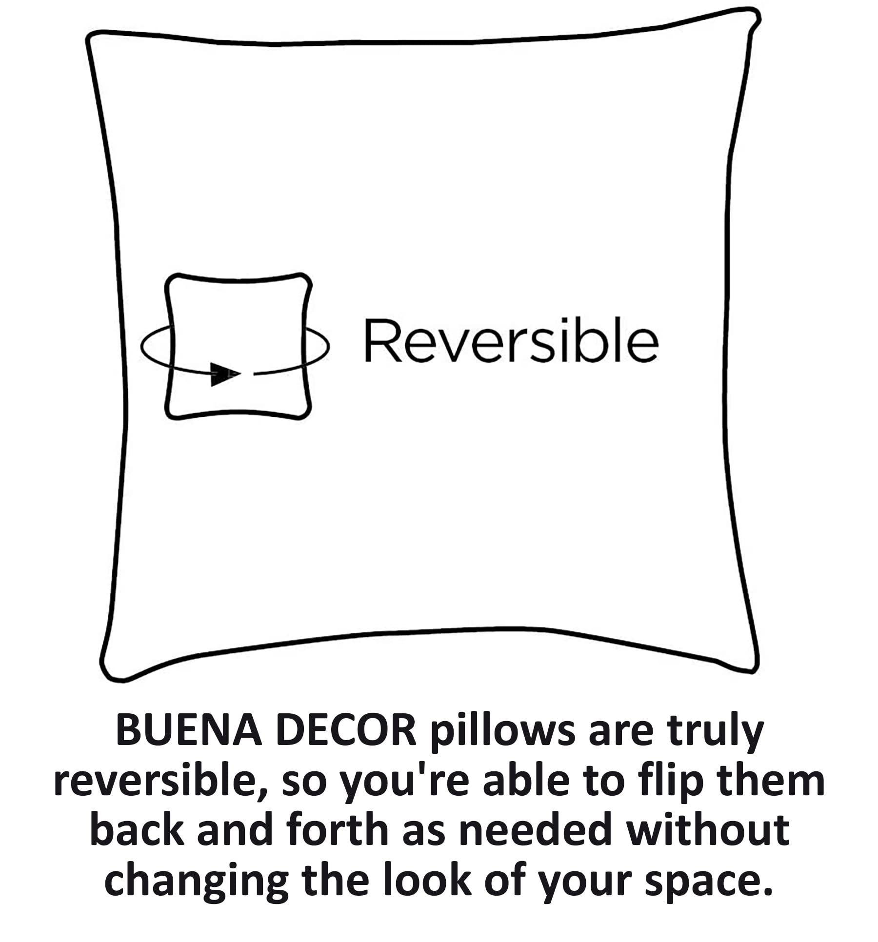 BUENA DECOR Chair Cushions for Dining Chairs 4 Pack - Seat Cushions for Kitchen Chairs, Chair Pads for Dining Chairs, Kitchen Chair Cushions Corduroy and Elastic Pearl Cotton 16x16 (Black, 6)