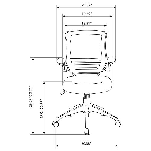 Realspace Realspace Calusa Mesh Mid-Back Chair, Black