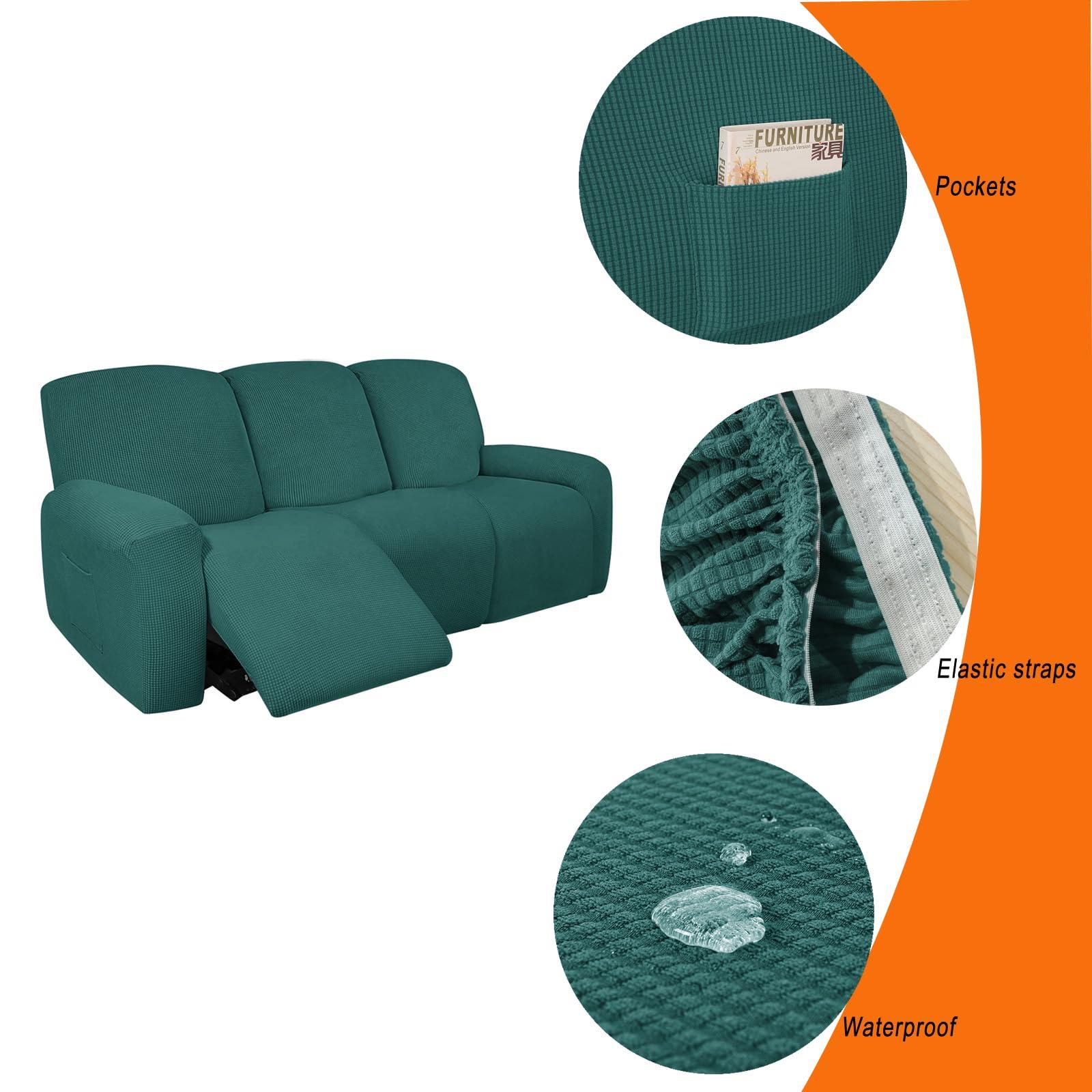 CACXKEP CACXKEP Chair Slipcover Lazy Boy Recliner Covers Recliner Sofa Covers Chair Cover for Recliner Fitted Couch Furniture Protector,C,3 Seater