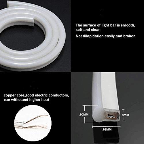 Unknown Yellow Flexible LED Neon Rope Light Lighting Strip Tube Indoor Outdoor Holiday Party Room Decor Or Commercial Use Lighting 110V(330ft(100 Meters))