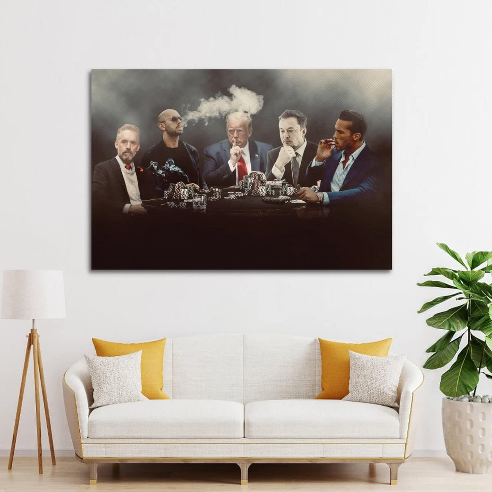 AAAG Andrew Tate Donald Trump Elon Musk Poster The Big Men Poster Canvas 90s Wall Art Room Aesthetic Posters 20x30inch(50x75cm)