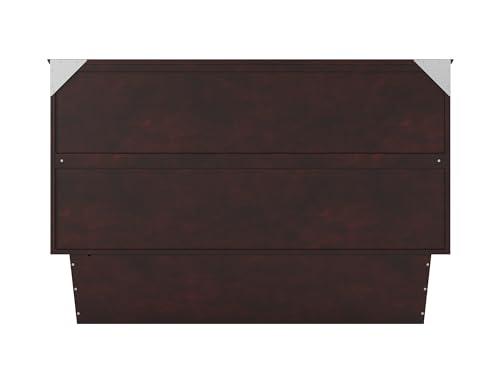 AFI AFI, Chelsea Mid-Century Modern Queen Solid Wood Murphy Bed Chest with Mattress in Espresso