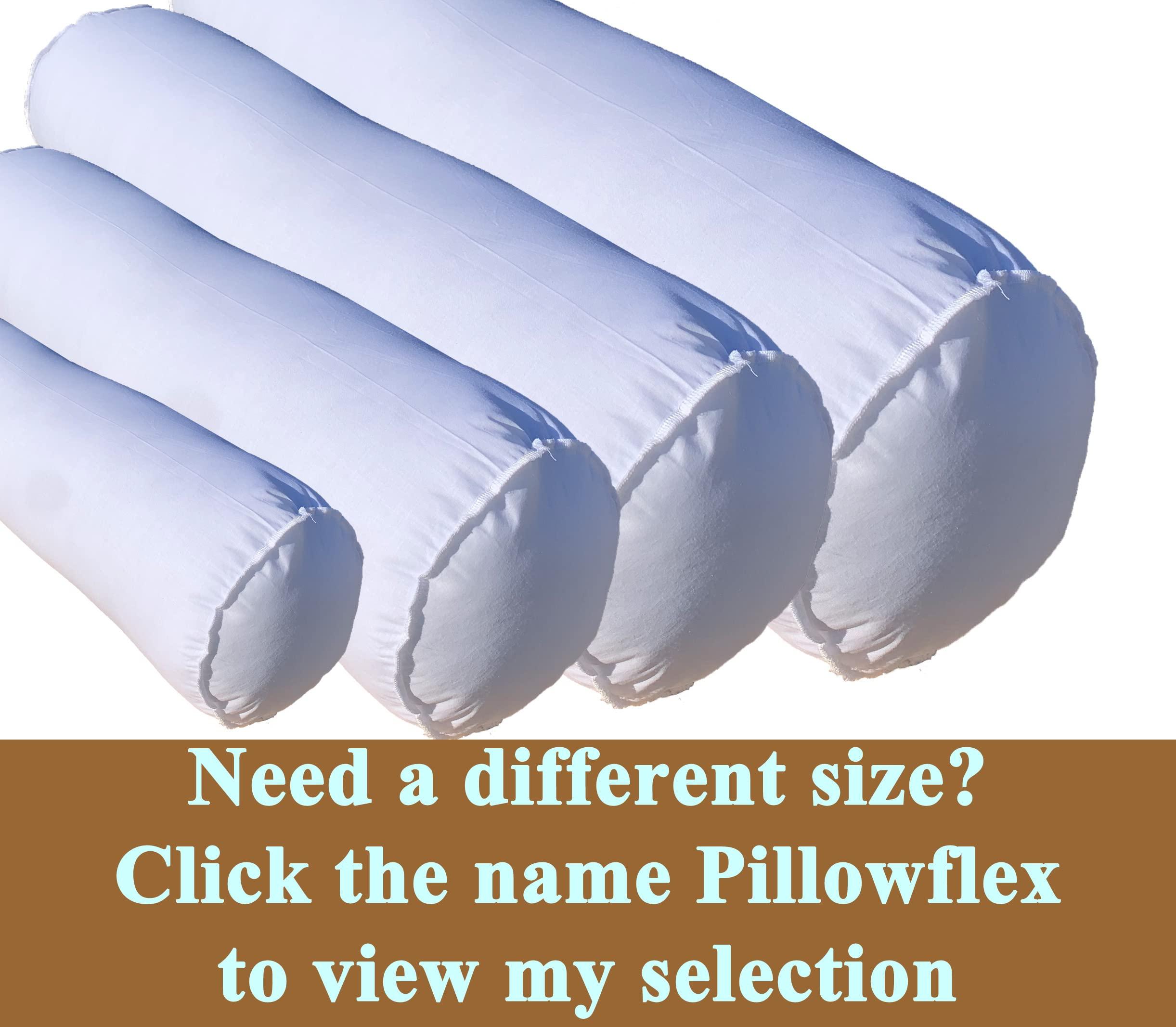Pillowflex Pillowflex Bolster Pillow (9\"x44\") - Round Roll Pillow Bolster Insert, Plush Polyester-Filled Insert for Decorative Shams, Odorless, Lint and Dust-Free Polyester Filling, No Lumps - (White)