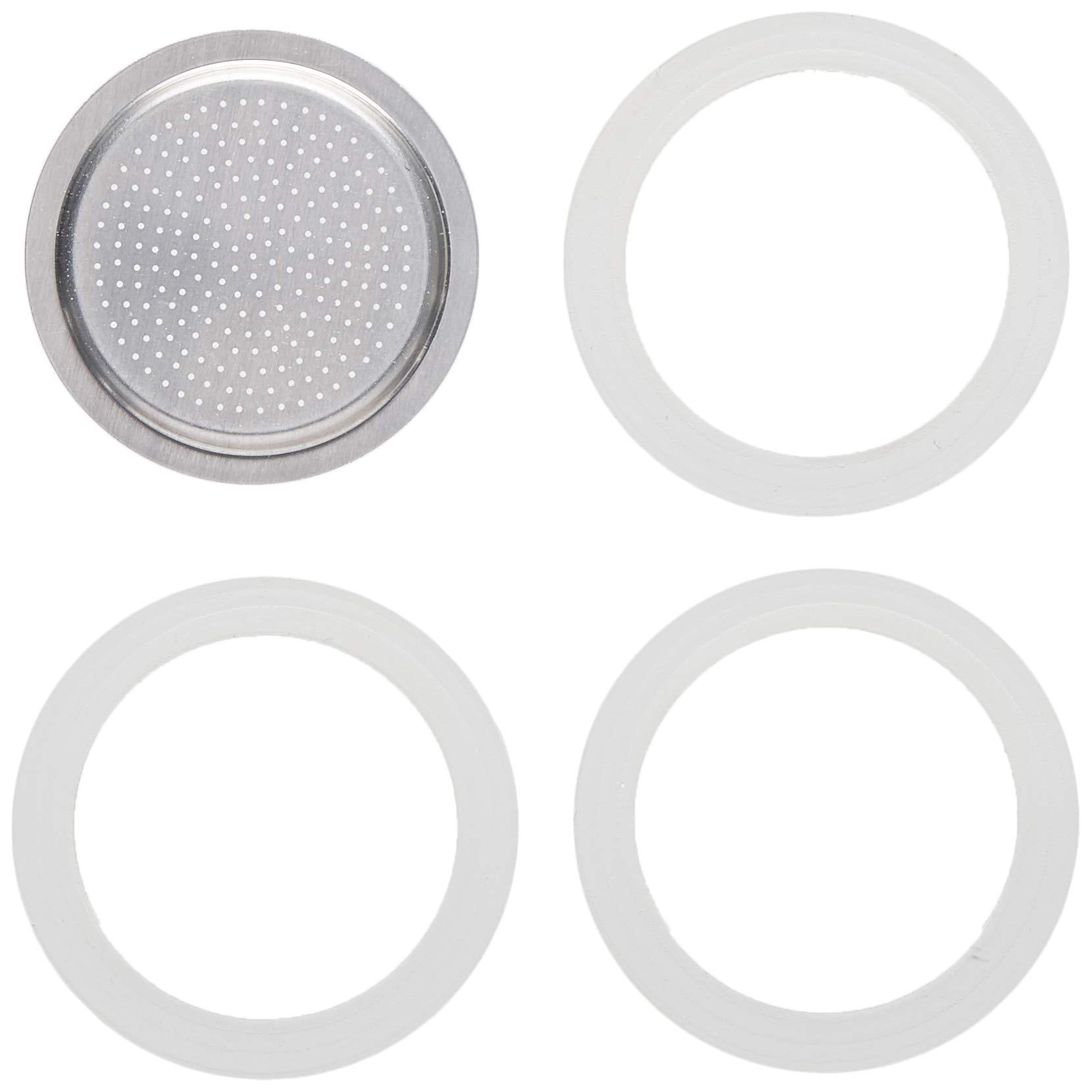 Bialetti Packing 3 gaskets and 1 filter for aluminum coffee pot 1 cup
