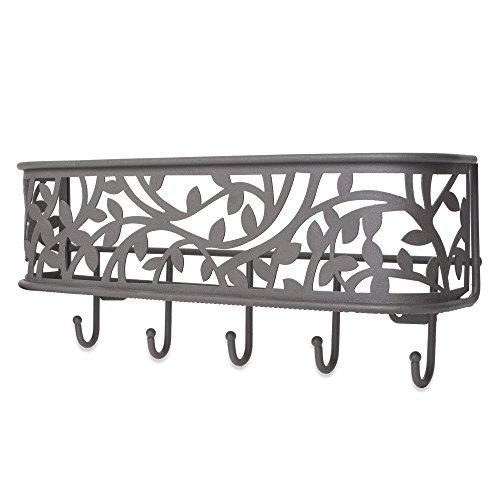 DII DII Wall Mounted Mail, Letter & Key Holder, Gray, Medium