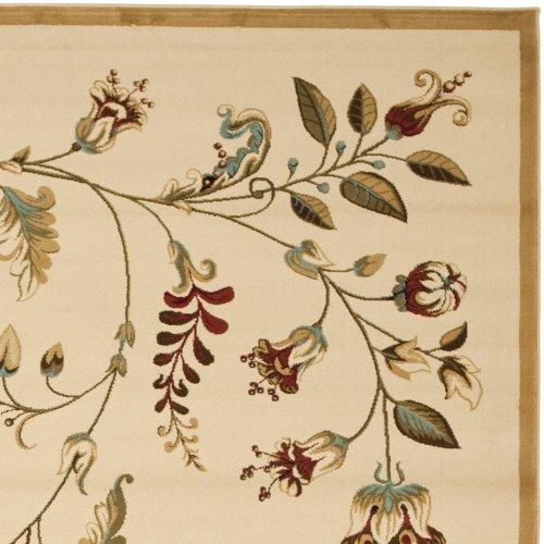 Safavieh SAFAVIEH Lyndhurst Collection Area Rug - 8\' x 11\', Ivory & Multi, Traditional Floral Design, Non-Shedding & Easy Care, Ideal for High Traffic Areas in Living Room, Bedroom (LNH552-1291)