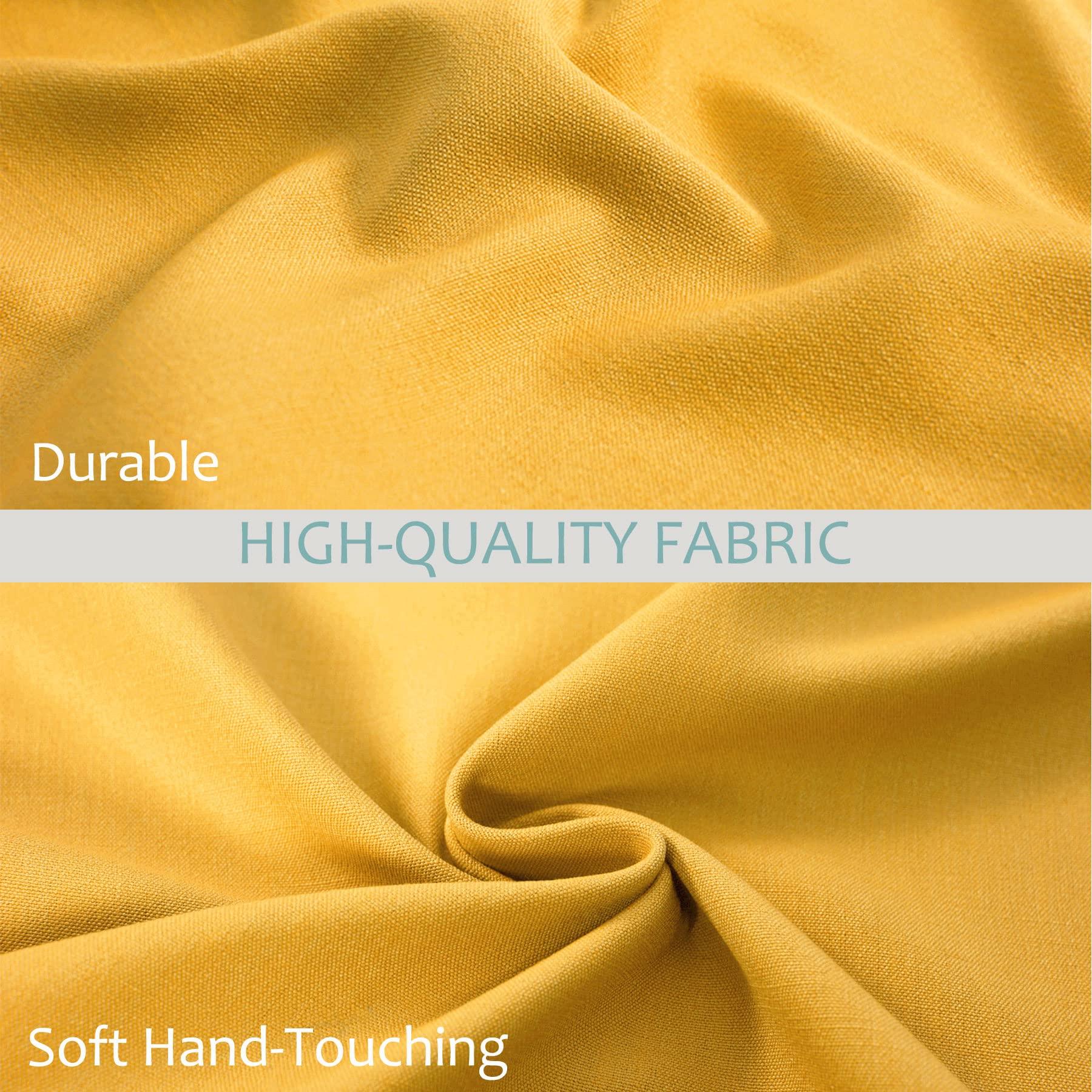 Macochico Macochico Linen Blackout Curtains Noise Reducing Curtains Pinch Pleated Curtains, for Living Room Bedroom Meeting Room Club Theater Patio Door, Fine Linen Curtains (52 W x 72 L Inch Orange)