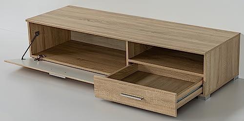 URBANIEN URBANIEN 60 Inch TV Stand Console Entertainment Center with Drawer, One Storage and Open Space Compartments. Accommodates up to 70 TV. Contemporary Style. Perfectly Match Any Living Room.