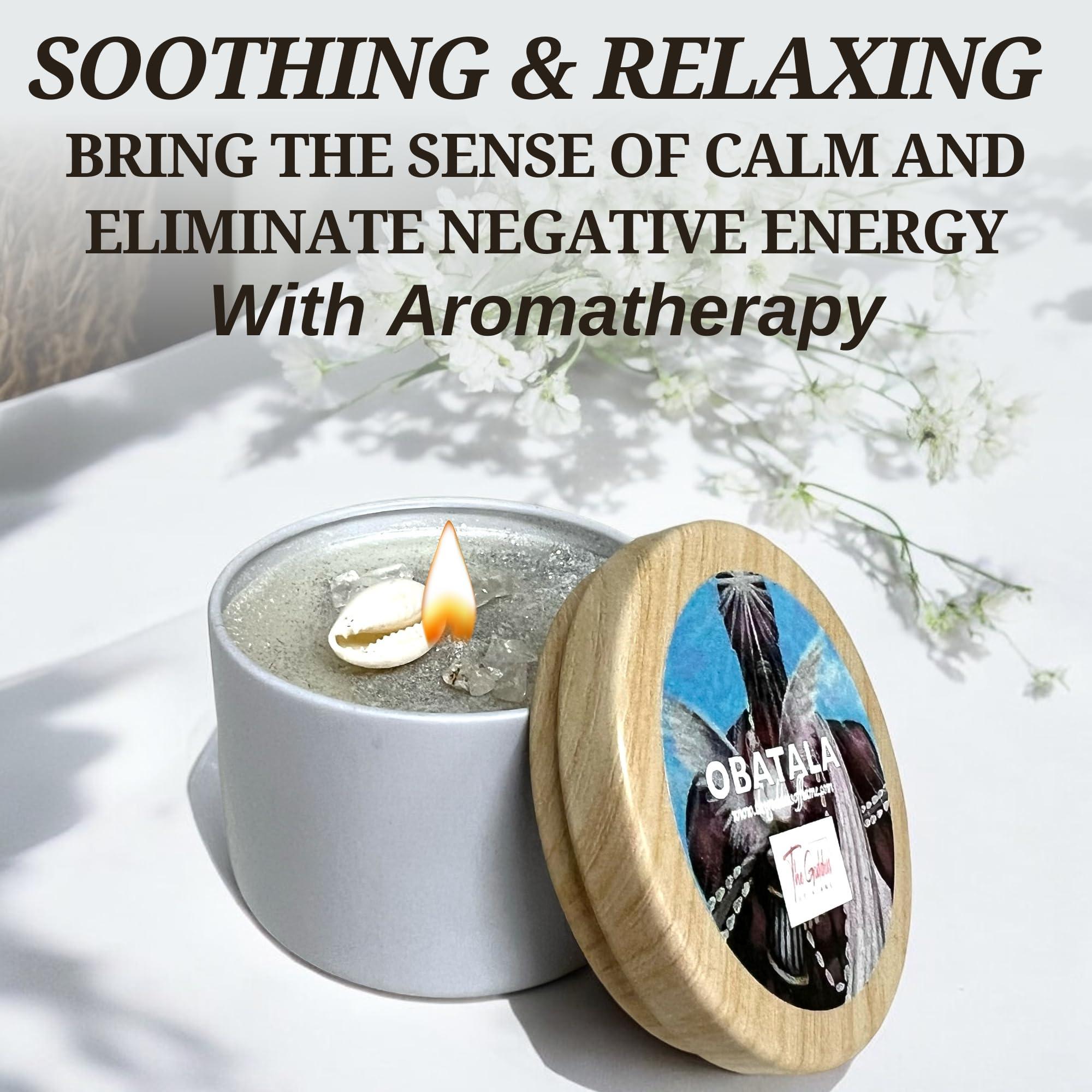 The Goddess of Flame Obatala Spiritual Offering Candle (Small 4oz)