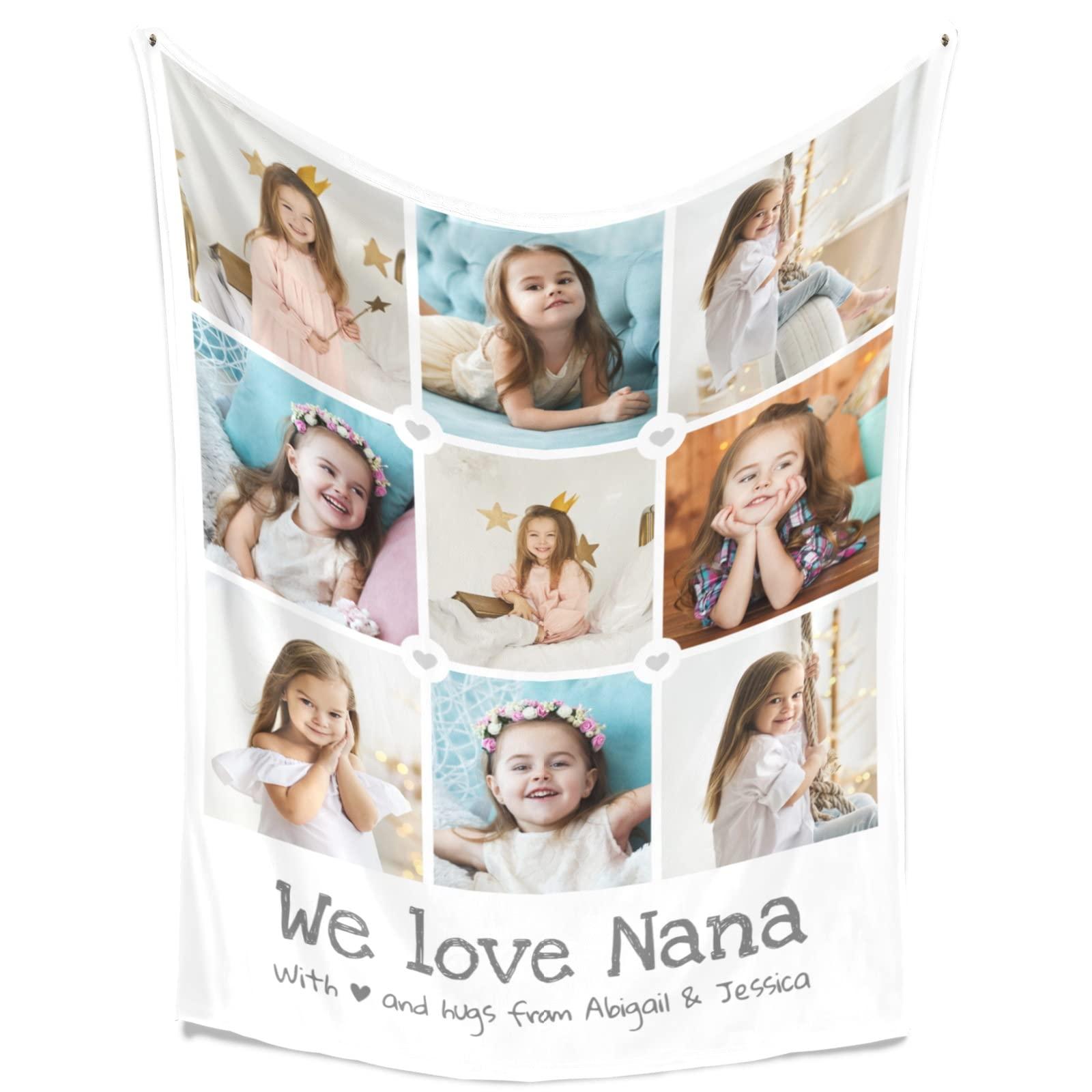 Printwoo Printwoo Custom Blankets with Photos, Personalized Photo Blankets Using My Own Photos, Customized Blankets with Pictures, Personalized Gifts for Women Men Baby Child, Personalized Gifts for Family