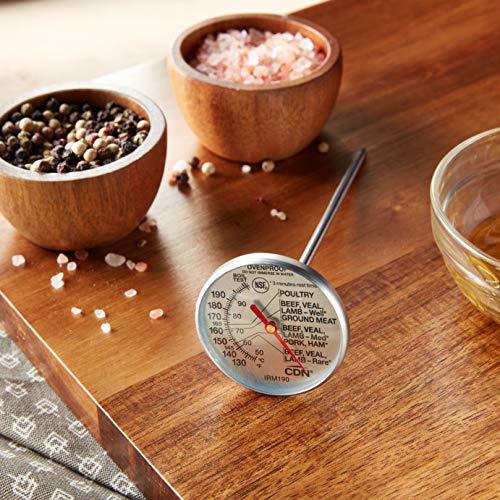 CDN CDN ProAccurate® Instant Read Meat Thermometer for Precise Ovenproof Poultry Cooking, 1.75" Dial (IRM190)