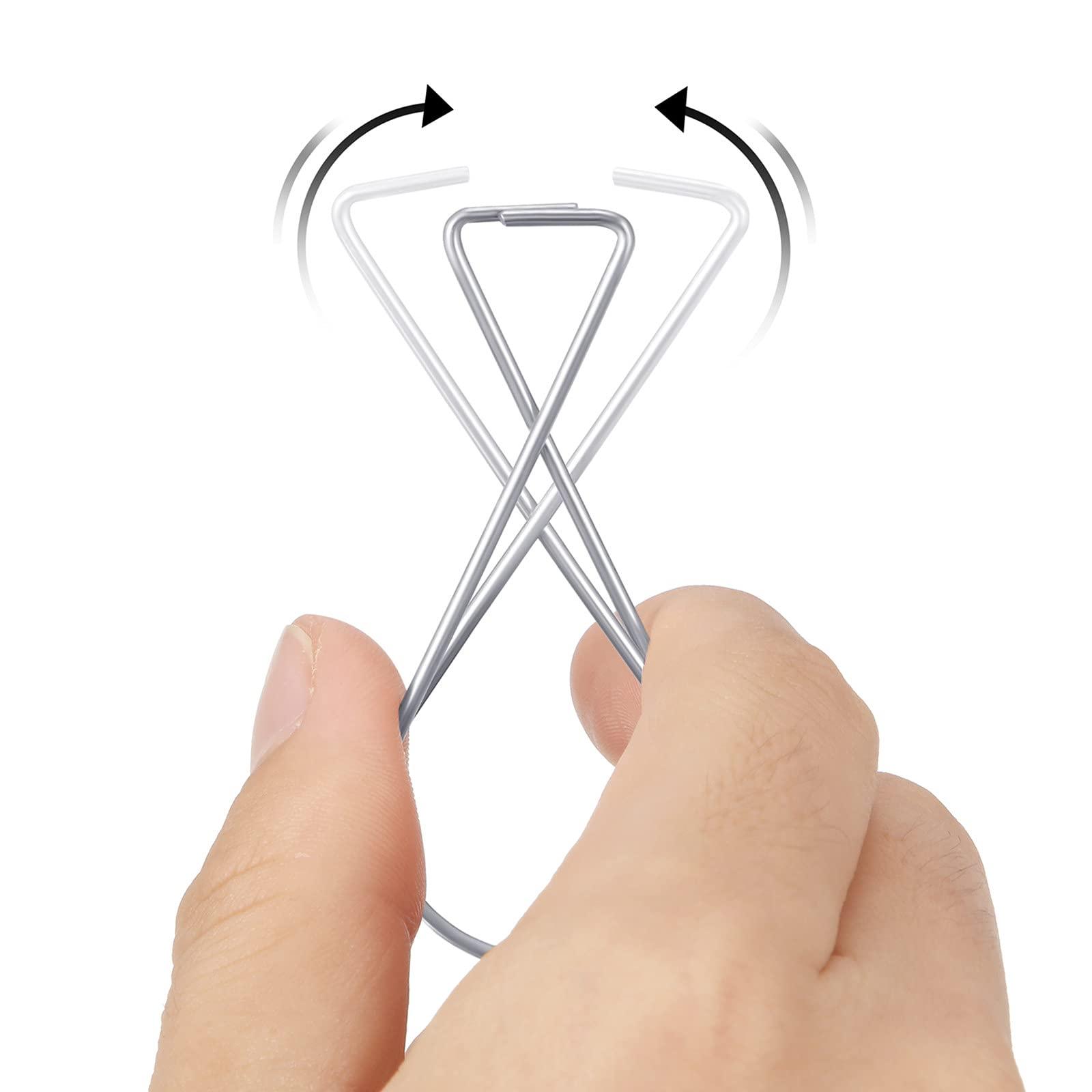 Outus 300 Packs Ceiling Hook Tile Hooks T-bar Clips Drop Ceiling Clips for Office, Classroom, Home and Wedding Decoration, Hanging Sign from Suspended Tile/Grid/Drop Ceilings