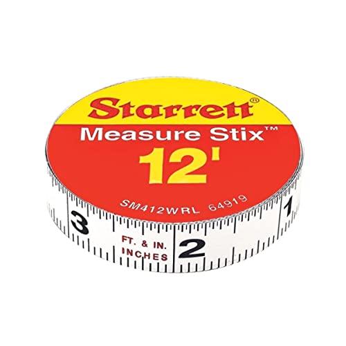 Starrett Starrett Tape Measure Stix with Adhesive Backing - Mount to Work Bench, Saw Table, Drafting Table - 1/2" x 12', English Metric, Right-Left Reading - SM412WRL