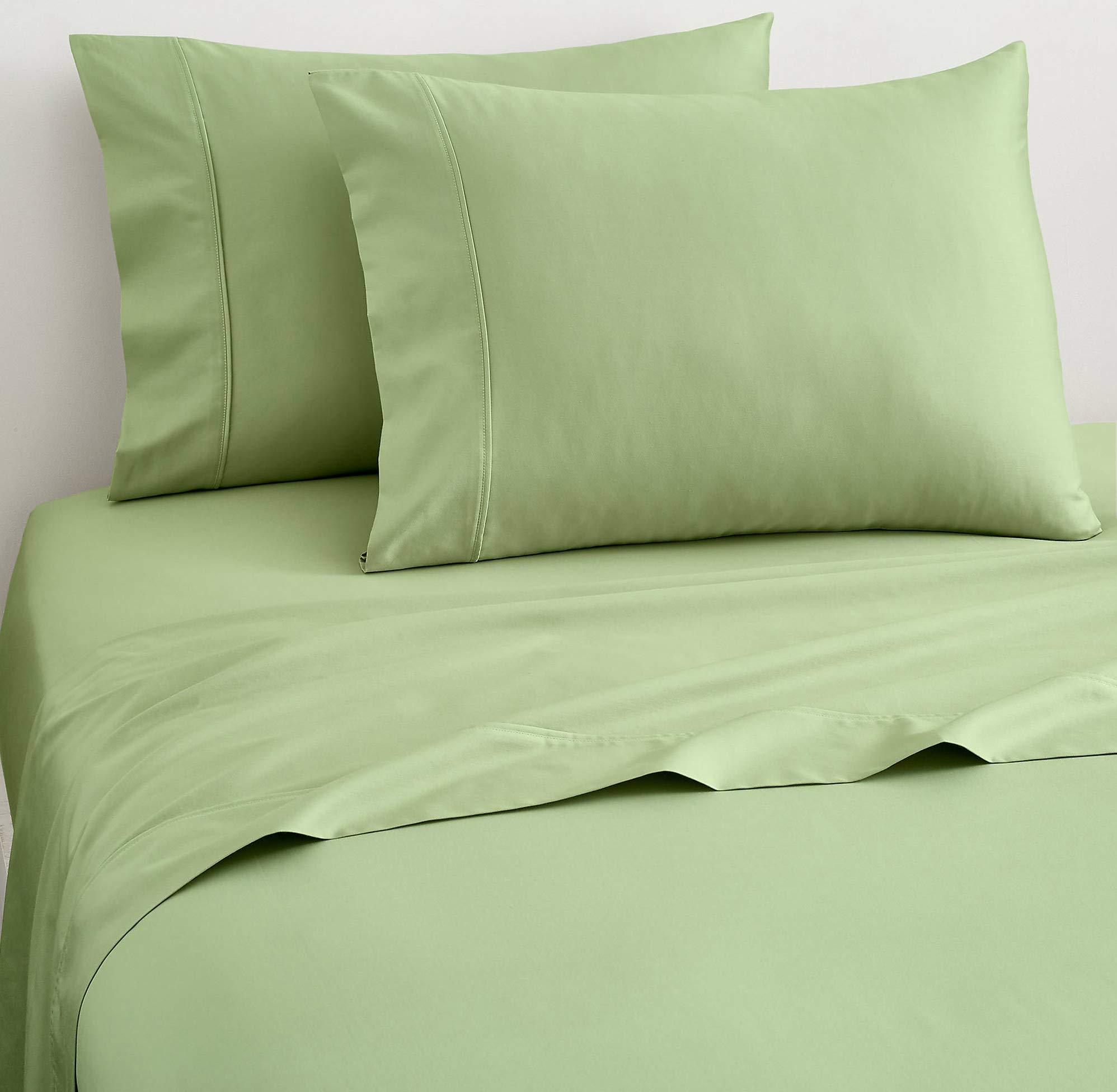 Neighbourhood Home Extra-Deep-Pocket 100% Organic Cotton Bed Sheets |Top Split-Head King 34\", Sage| - Organic Sheets - 800-Thread-Count Organic Cotton Sateen Sheets - 30-Inch Deep-Pocket Organic Certified Cotton-Sheets