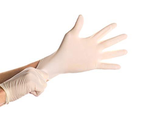 Safeguard SAFEGUARD Latex Powder Free Gloves, Large, 100 Count (Pack of 1),White