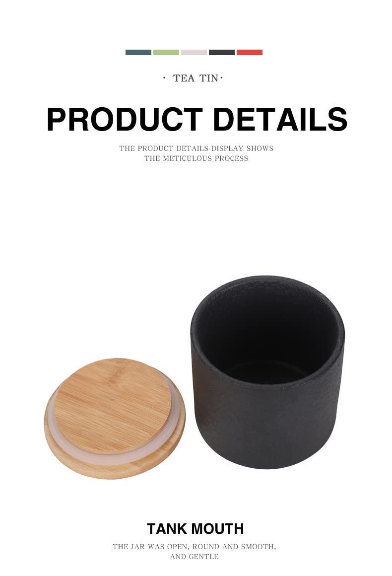 Generic Lannado Coffee and Food Storage Jar Ceramic Canisters with Bamboo Seal Modern Design Kitchen Canisters for Serving Coffee, Tea, Sugar, Salt and More (white)