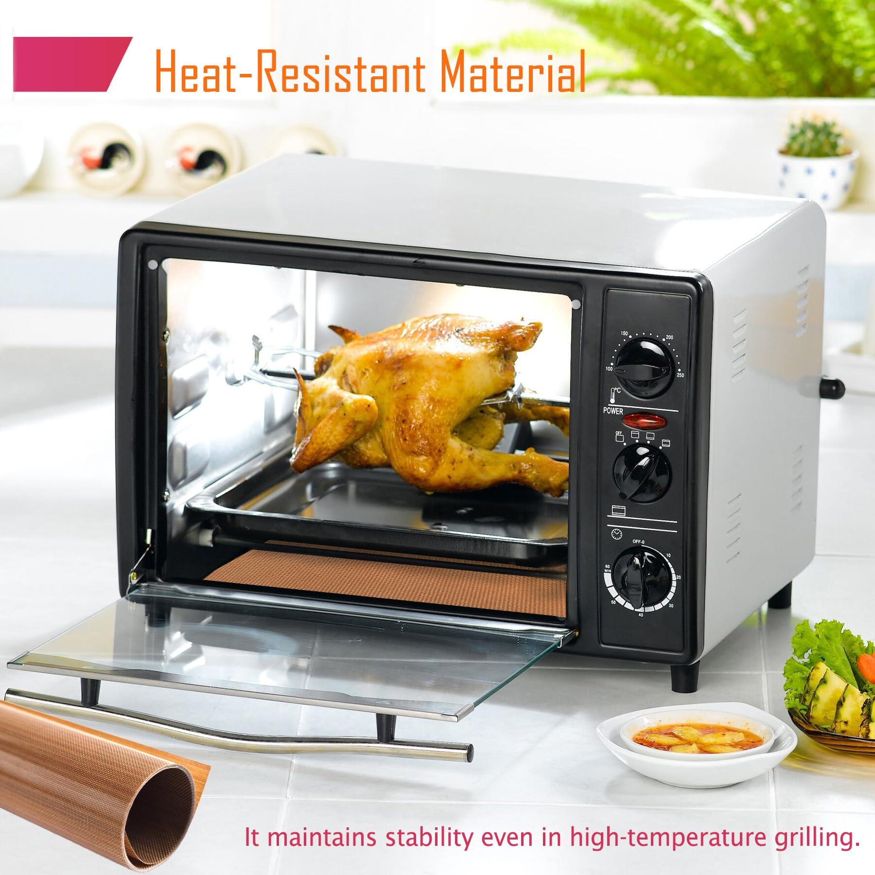 Forever Young & Co. Forever Young & Co. 2 Pack Non-stick Copper Large Oven Floor Protector Liner, Grilling Mats Reusable Baking Mats Heavy Duty Grill Mat of Electric Gas, Toaster, Microwave Ovens Grills, Easy to Clean