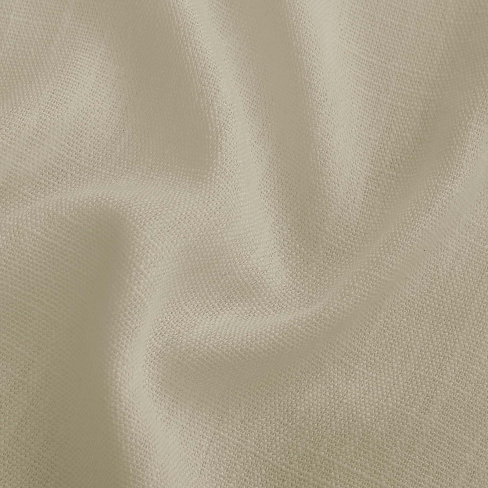 DotheDrape DotheDrape Pinch Pleated Curtains, Light Filtering Pinch Pleat Linen Curtains for Bedroom, Living Room, 72 Width 92 Inch Long 1 Panel, Beige