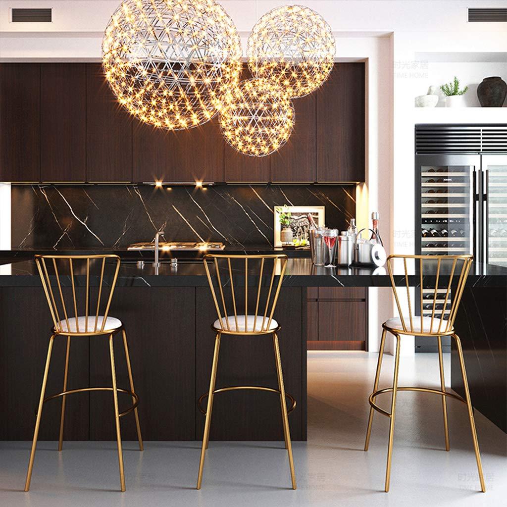 Barstools Bar Stools Kitchen Furniture Chair Coffee Counter Breakfast Stool with Backrest Height Footrest Upholstered Seat for Bistro Pub Dining Room Kitchen Furniture(Set of 3)