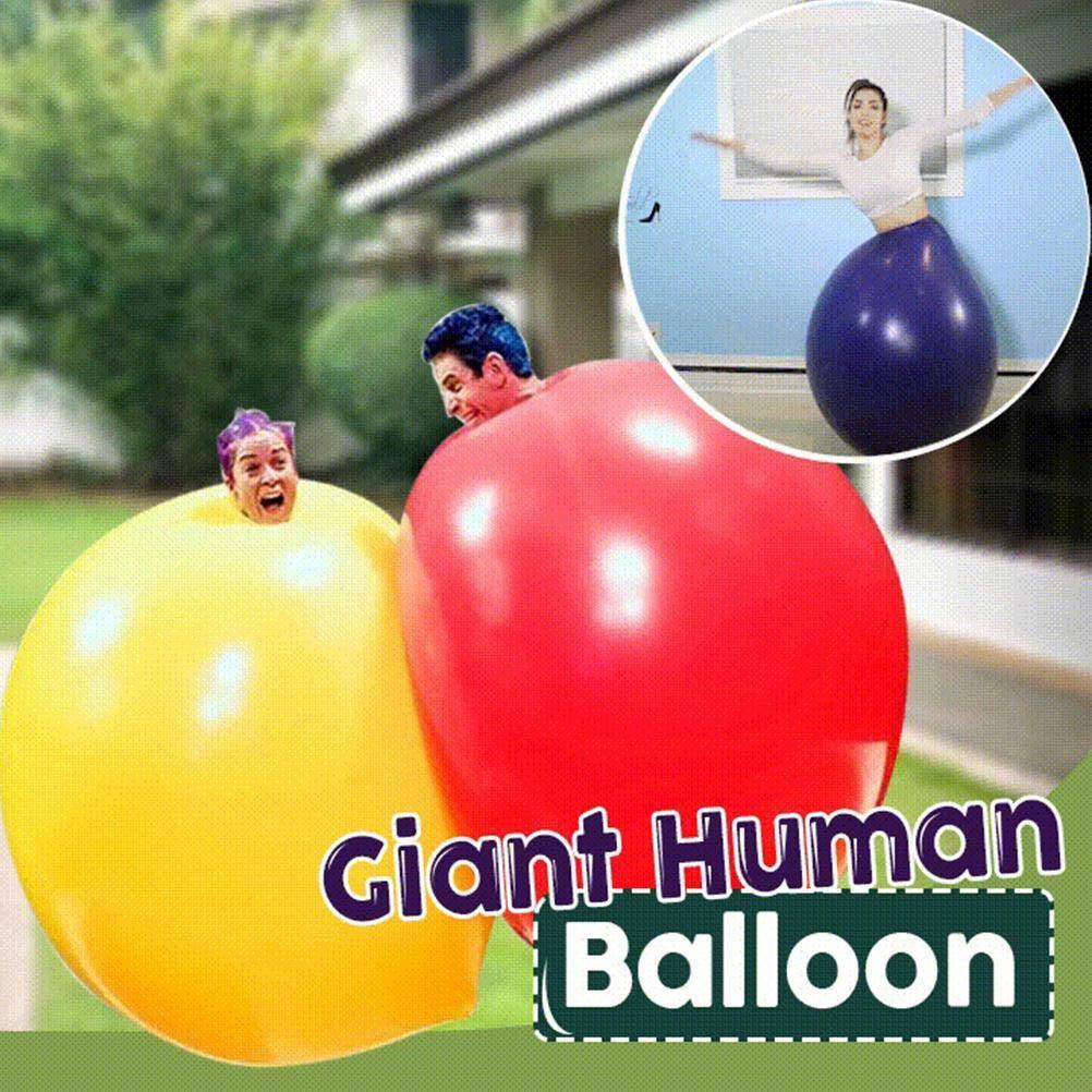 Nurnesy 72 Inch Giant Human Shaped Balloon for Weddings, Birthdays, and Events - Thick Latex Balloon Garland for Baby Showers, Wedding Photography, Party Decorations (Orange)