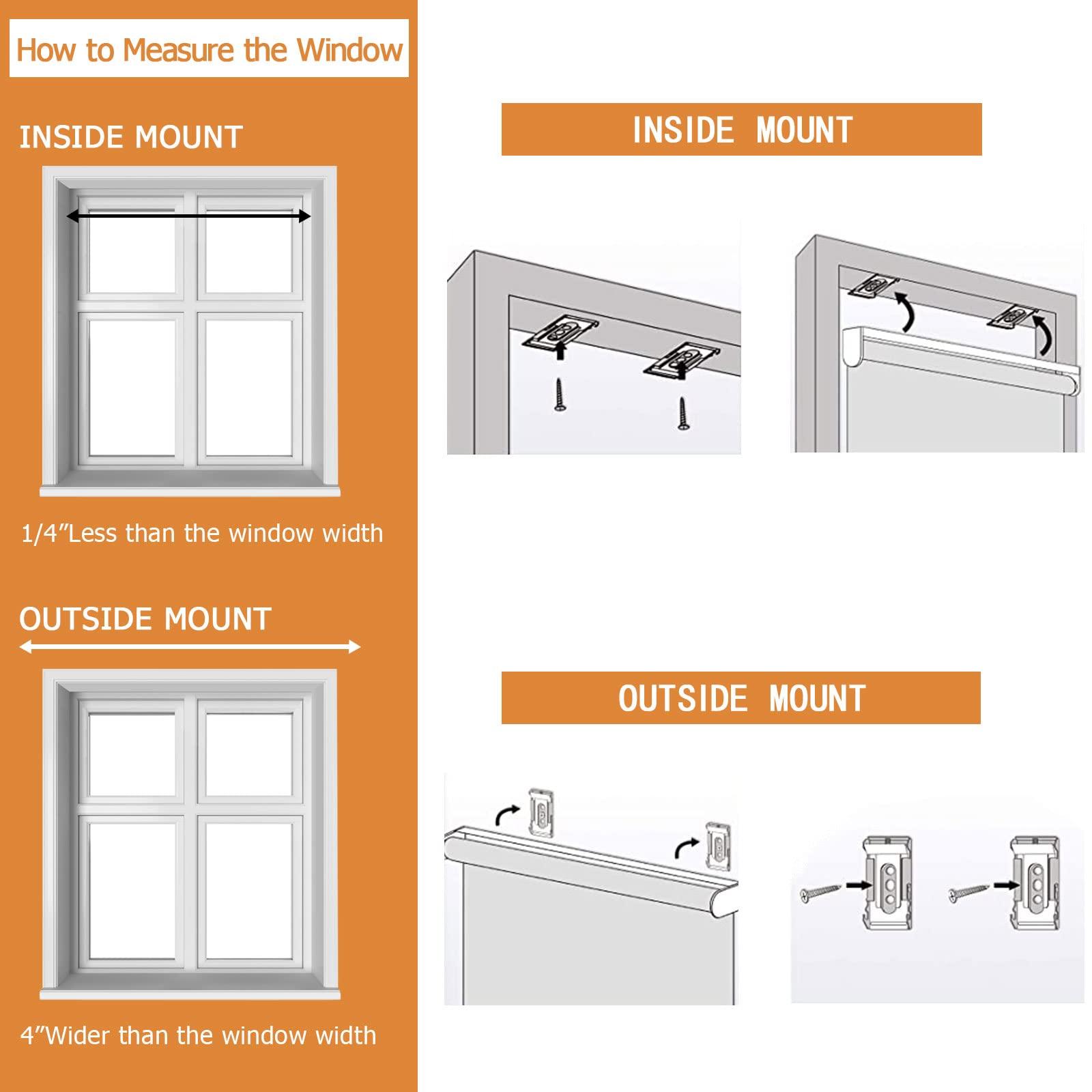 TINFONBLY 100% Blackout Roller Window Shades- Cordless Room Darkening Blinds, Door Shade with Thermal Insulated Bedroom Shades UV Rays Blocking, 57 "W x 42" H Beige, Safety for Home