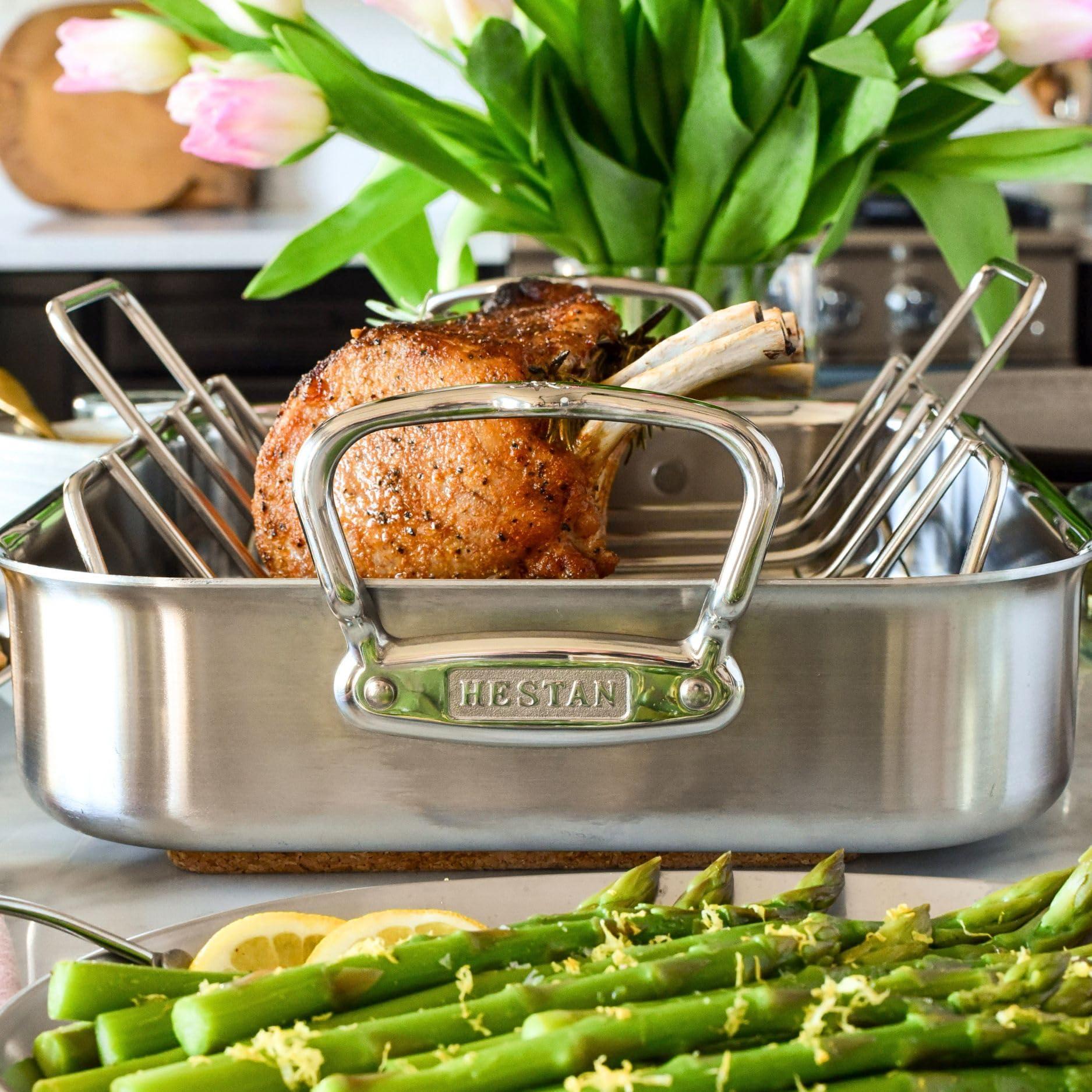 Hestan Hestan - Stainless Steel Classic Roaster with Rack, Induction Cooktop Compatible