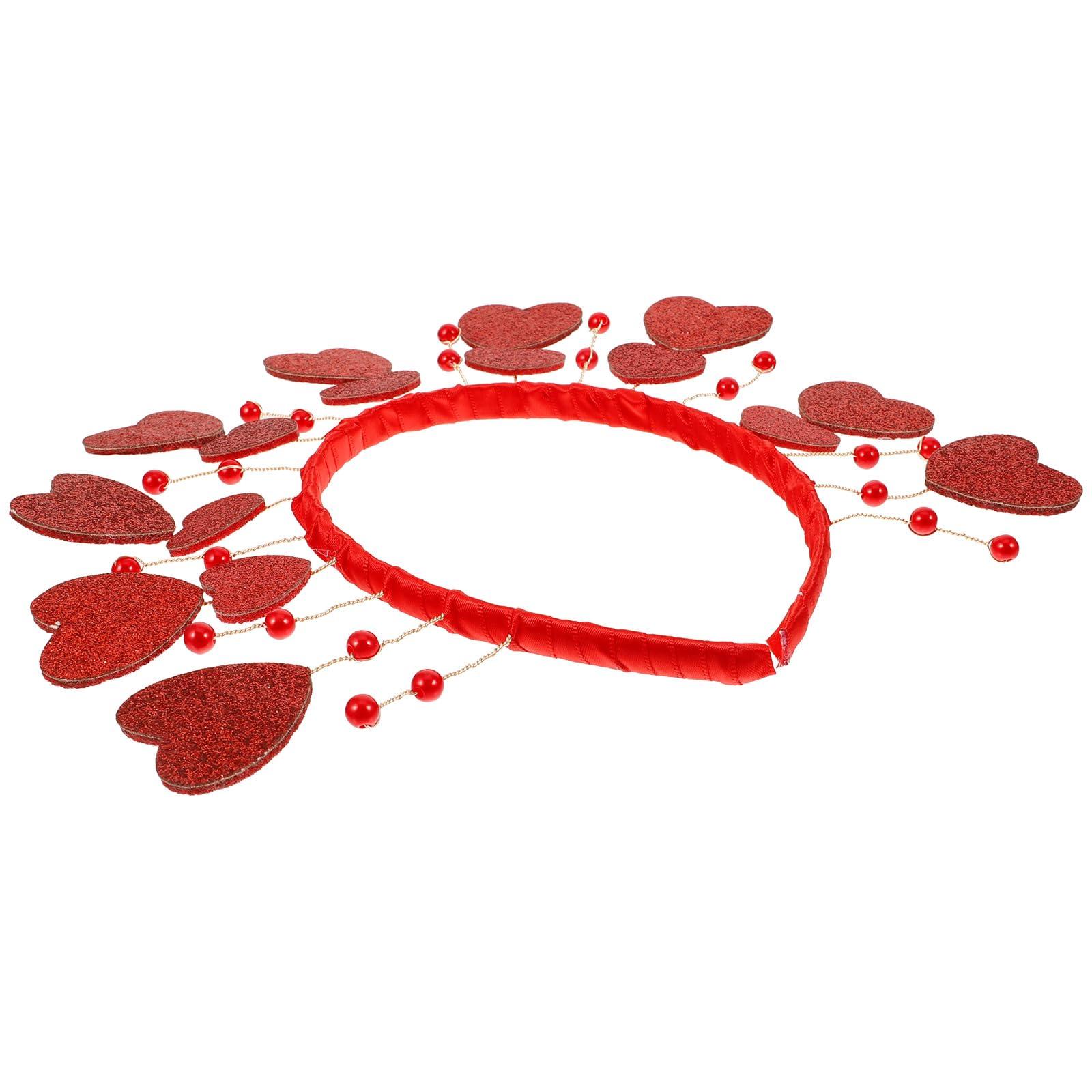 LUOZZY LUOZZY Valentines Day Heart Love Headband Wedding Hair Accessories Party Hair Prop