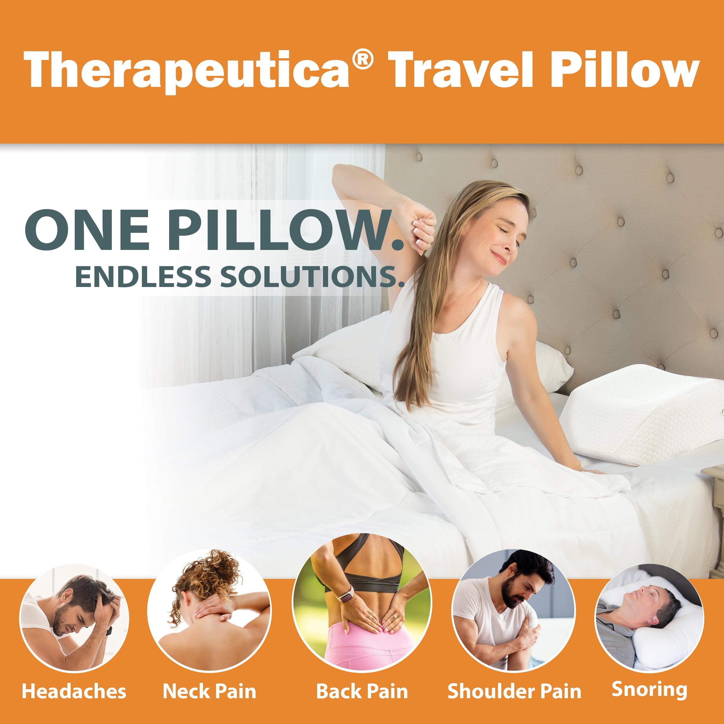 Therapeutica Therapeutica Travel Pillow, Firm Orthopedic Support, Average