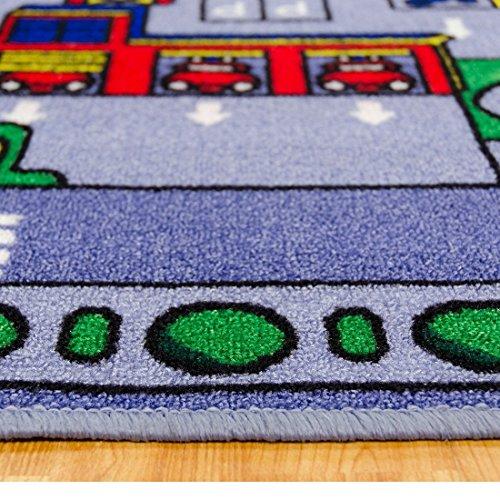 Champion Rugs CHAMPION RUGS CHILDREN DRIVING FUN CITY MAP CARPET PLAY MAT (2 Feet X 7 Feet Runner)