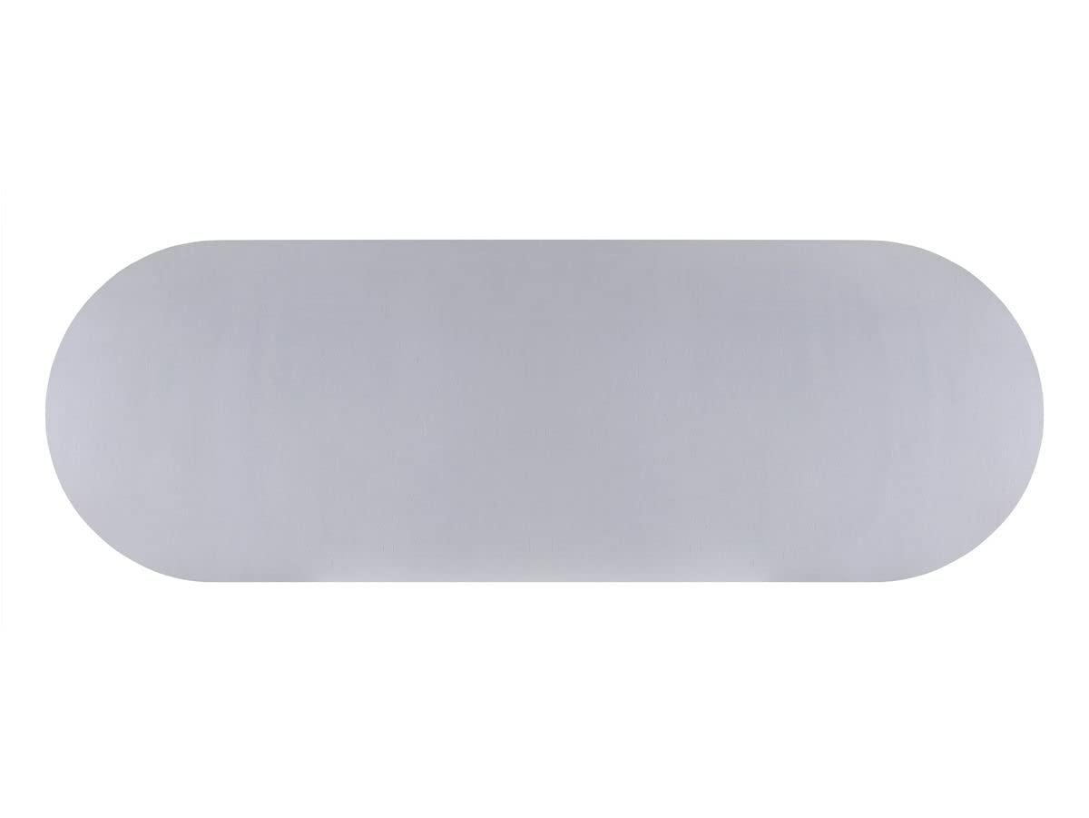 Generic TOV Furniture Rishi 30\" H Oval Rope Acacia Wood Dining Table in White/Brown