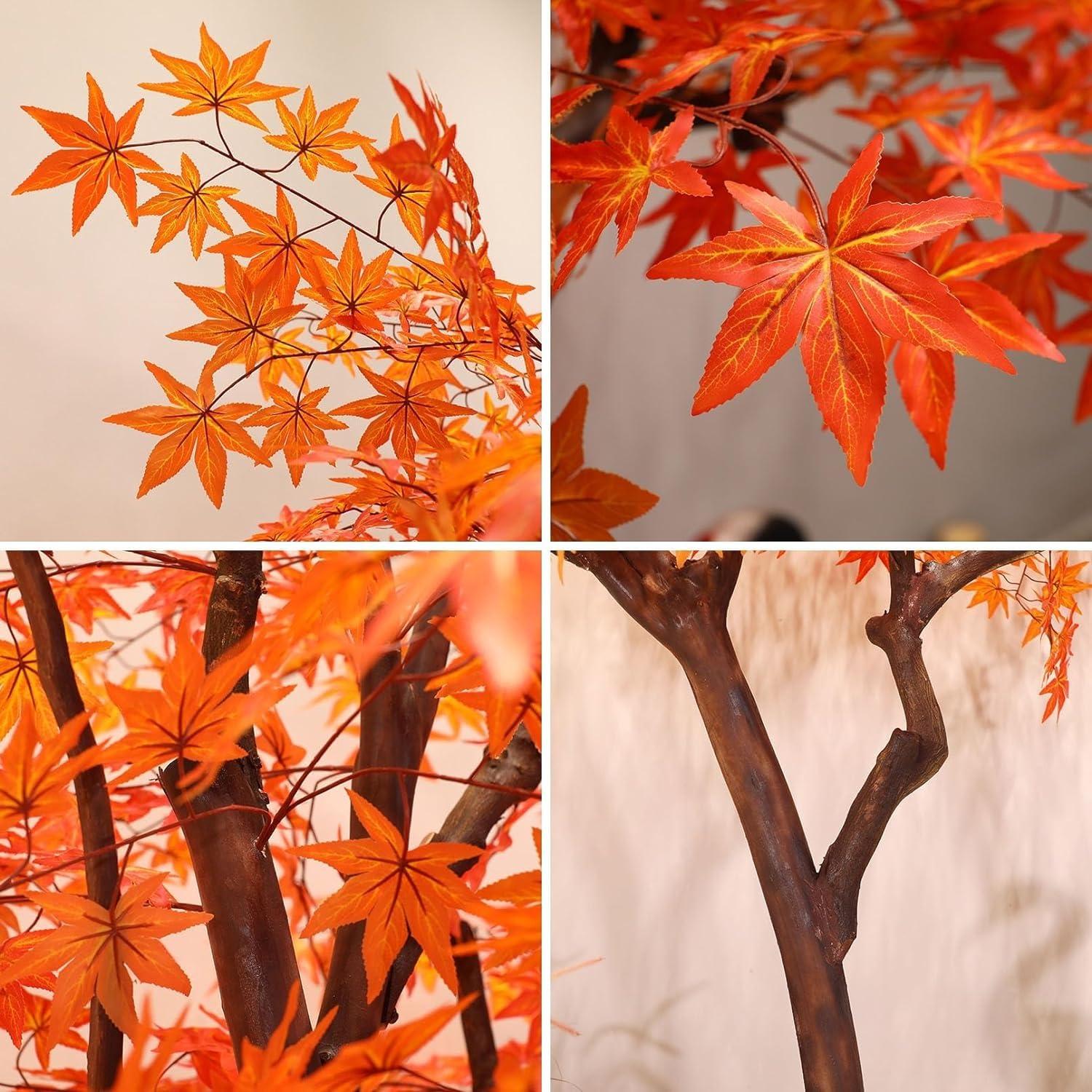 Sohodoo Large Red Artificial Maple Trees Maple Tree Arch Red Fake Maple Leaves Indoor Outdoor Home Office Party (Size : 2.5mx2m)