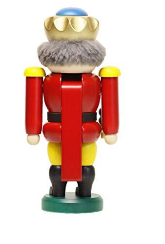 Authentic German Erzgebirge Handcraft Seiffener Volkskunst German nutcracker King red, height 20 cm / 8 inch, original Erzgebirge by SV 11451/1