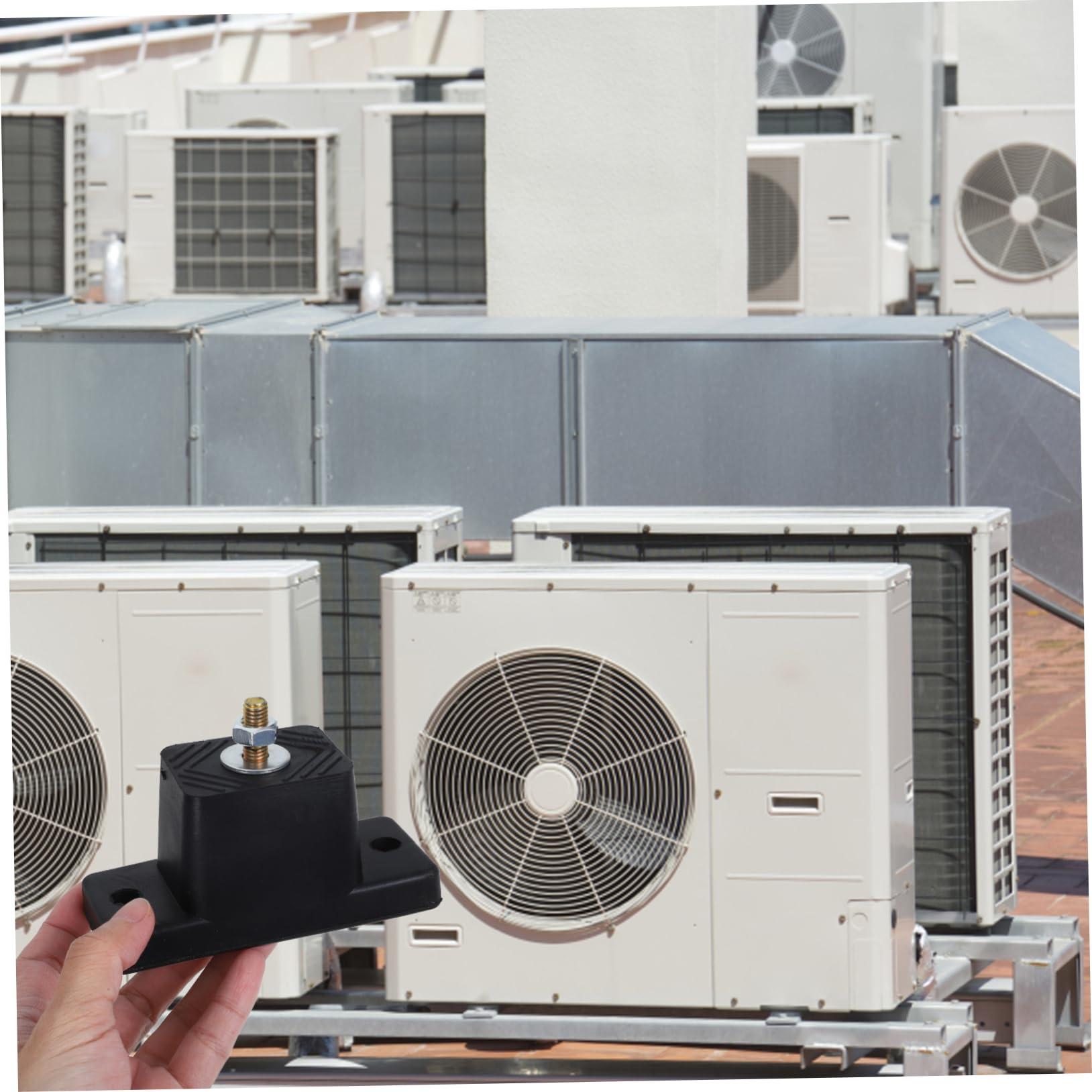 BUGUUYO BUGUUYO AC Outdoor Unit Bracket 4pcs Air Conditioner Pads Shock Absorbing Mat Noise Reduction Anti-Slip Bottom Quick Install Suitable for Central Air