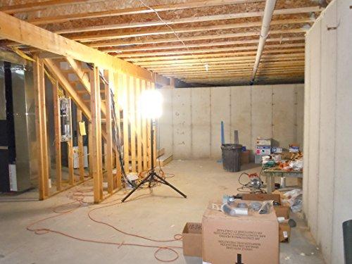 In360Light Portable LED Work Light 20,000 Lumens, Professional Lighting Dispersed in 360 Degrees, Weather Resistant Durable Indoor Outdoor Use with Telescoping Tripod Stand