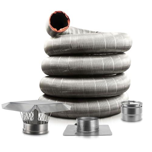 Fireside Chimney Supply Fireside Chimney Supply FireFlex Smooth Wall Basic Chimney Liner Kit - 4in x 20ft