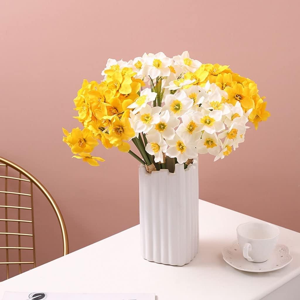 BNNP BNNP Artificial Flowers Artificial Flowers Daffodil Simulation Flower Plastic Artificial Flower Silk Flower Home Living Room Dining Table Decoration (Color : A)