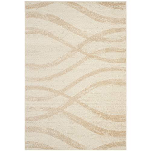 Safavieh SAFAVIEH Adirondack Collection Area Rug - 9\' x 12\', Cream & Champagne, Modern Wave Distressed Design, Non-Shedding & Easy Care, Ideal for High Traffic Areas in Living Room, Bedroom (ADR125W)