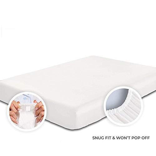 Myrtle Collection Solid Style Luxury 1500-TC Heavy Egyptian Cotton 6-PCs Sheet Set Fits 7-9 Inch Deep Pockets (1 Fitted, 1 Flat, 4 Pillowcase) Platinum Collection Bedding Set (Queen Size, Ivory)