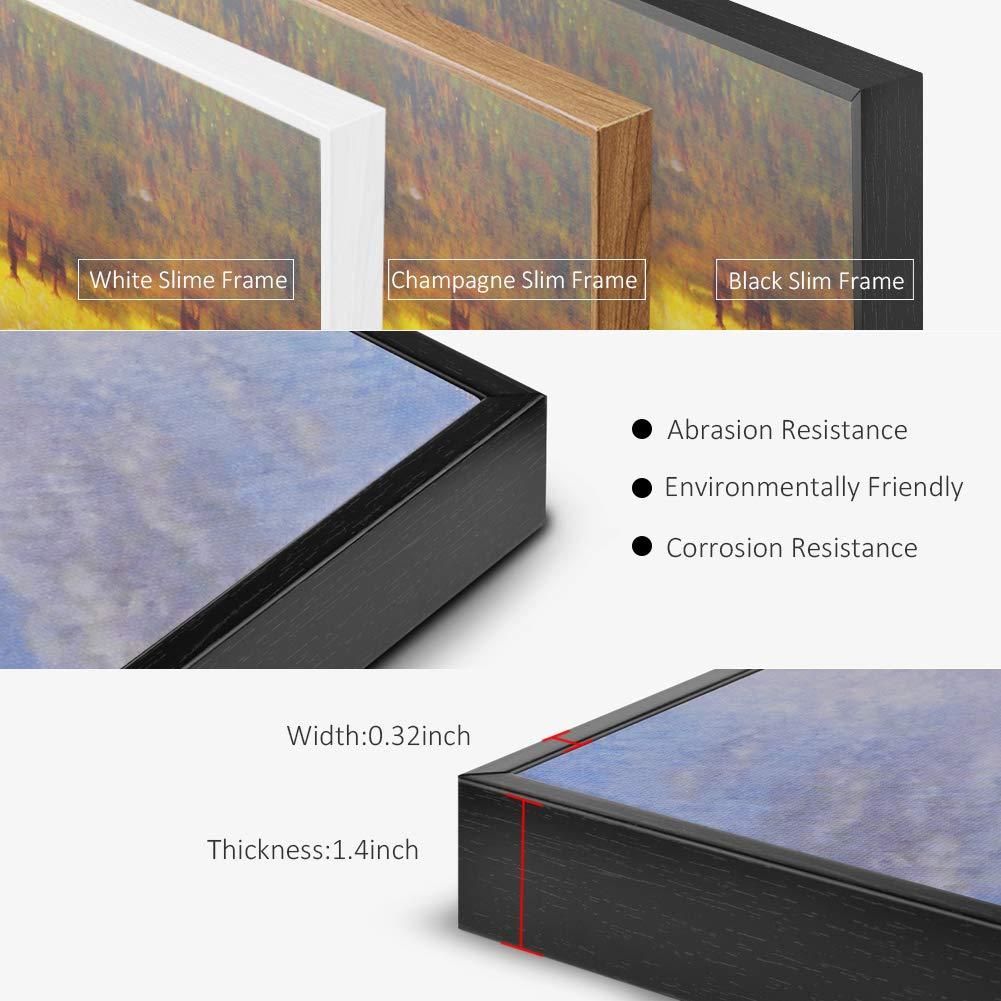 INVIN ART INVIN ART Framed Canvas Series#034 by Salvador Dal Wall Art Living Room Home Office Decorations(Black Slim Frame,24"x32")