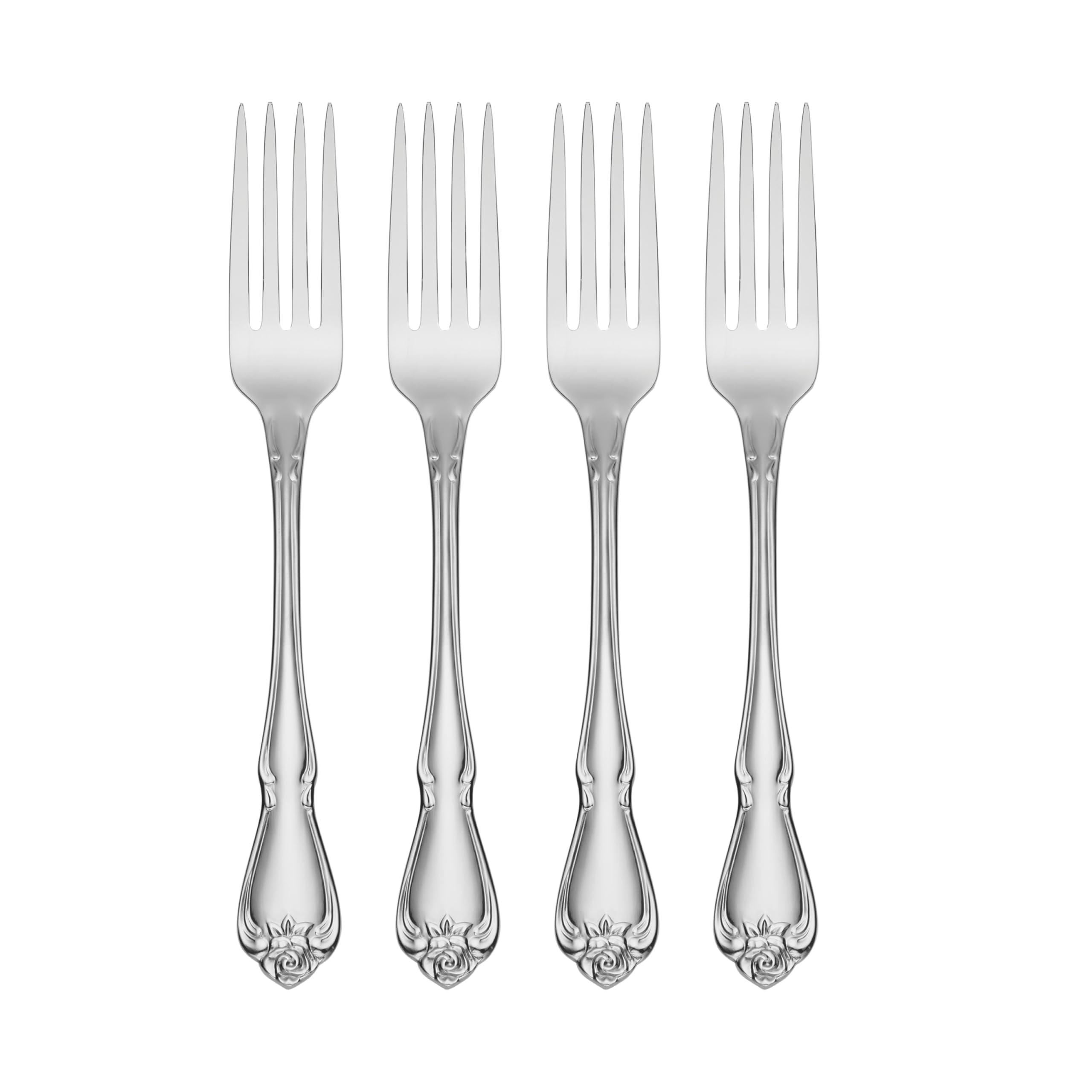 Oneida Oneida True Rose Dinner Forks, silver set of 4