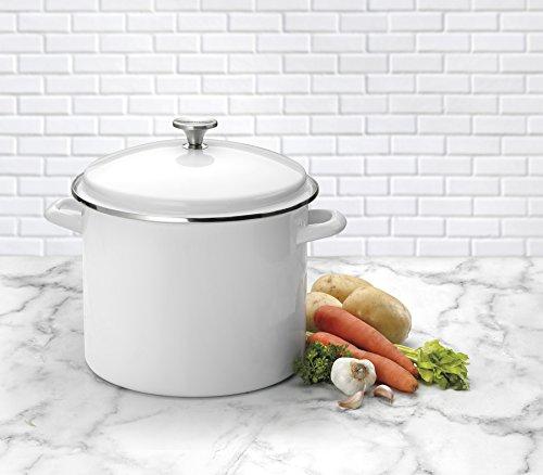 Cuisinart Cuisinart Chef's Classic Enamel on Steel Stockpot with Cover, 12-Quart, White